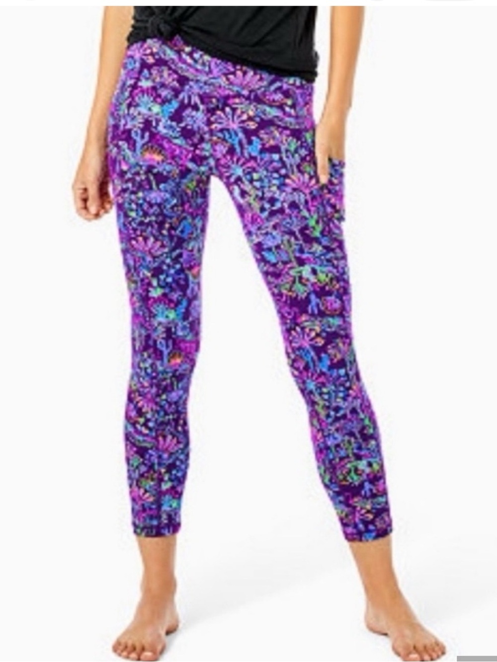 Lilly Pulitzer luxletic weekender purple berry colony conga print leggings M